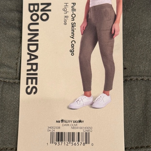 NWT No Boundaries Size XS (0-2) High Rise Pull-On Cargo Utility Skinny Jeggings - Picture 4 of 6